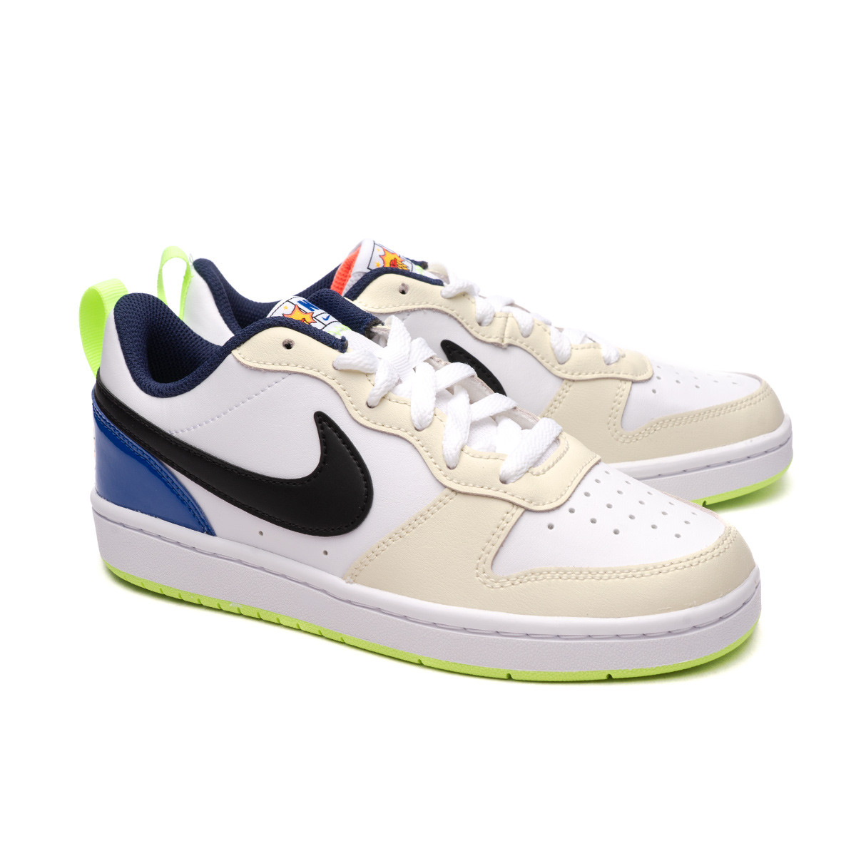 Zapatilla Nike Court Borough Low 2 Se Niño White-Black Fútbol Emotion