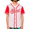 Camiseta Small Signature Pinstripe Baseball Whitered