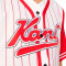 Camiseta Small Signature Pinstripe Baseball Whitered