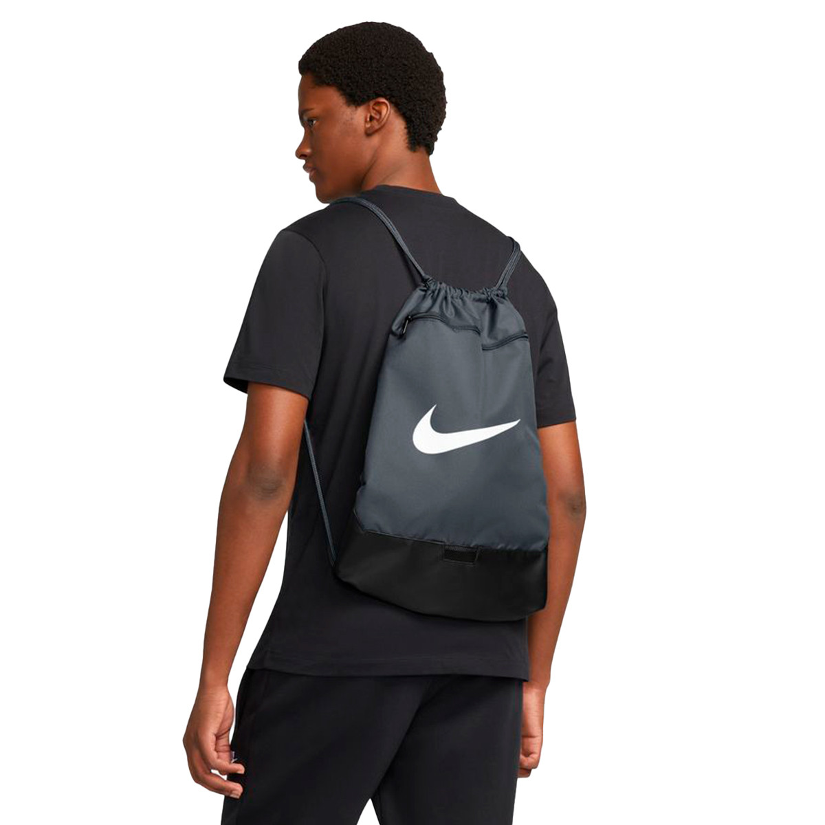 Bolsa Nike Gym Sack Sportswear Brasilia 9.5 Training GreyBlackWhite