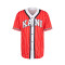 Camiseta Serif Pinstripe Baseball Red