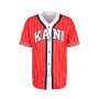 Serif Pinstripe Baseball Red