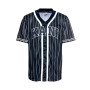 Serif Pinstripe Baseball-Black-White