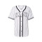 Camiseta Serif Pinstripe Baseball White-Black