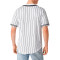 Camiseta Serif Pinstripe Baseball White-Black