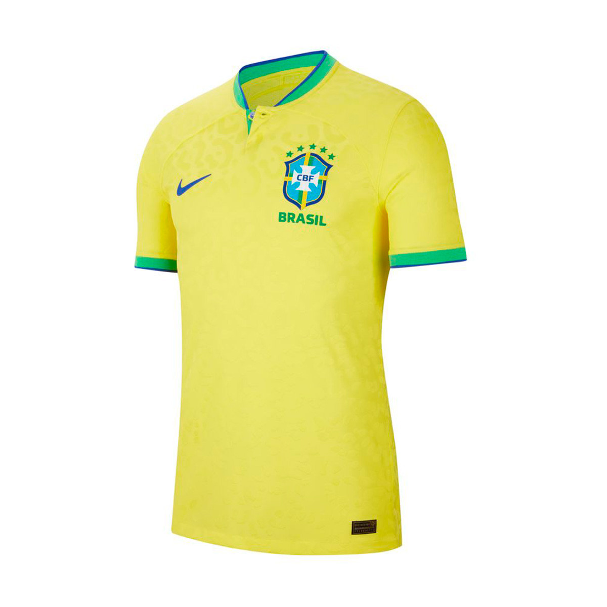 Camiseta Nike Brasil Primera Match Mundial Qatar 2022 Dynamic Yellow-Green Spark-Paramount Blue - Fútbol