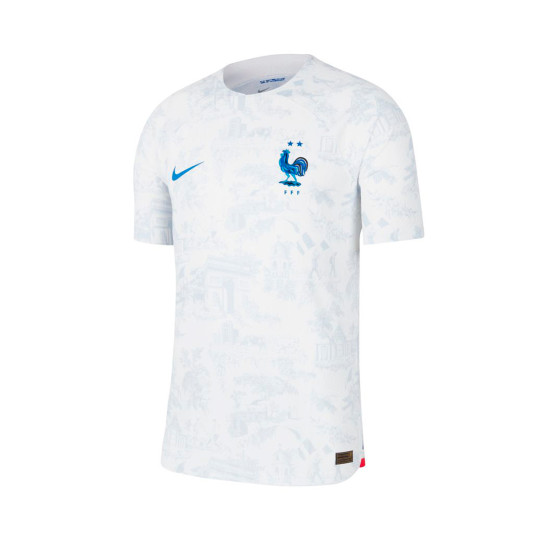jurado Pakistán Currículum Camiseta Nike Francia Segunda Equipación Match Mundial Qatar 2022  White-Game Royal - Fútbol Emotion