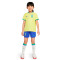 Conjunto Brasil Primera Equipación Stadium Mundial Qatar 2022 Niño Dynamic Yellow-Green Spark-Paramount Blue