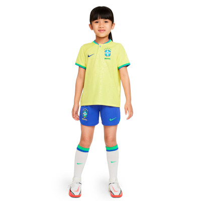 Tenue Enfants Brésil Kit Domicile Stadium Coupe du Monde Qatar 2022