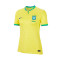 Playera Nike Brasil Primer Uniforme Stadium Mundial Qatar 2022 Mujer