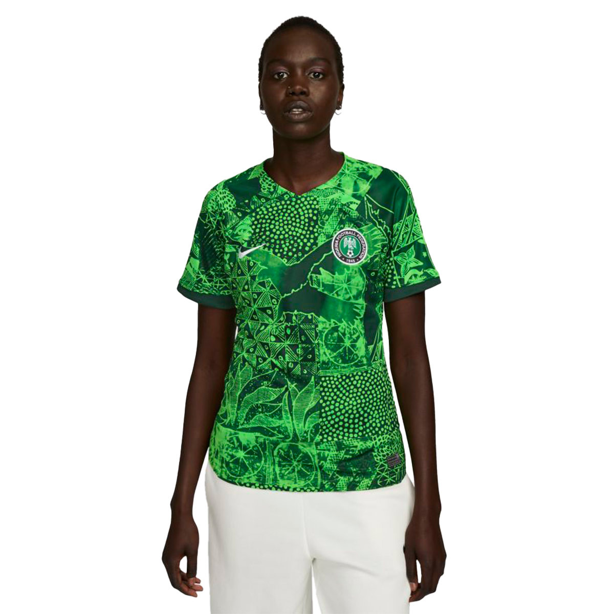 Trampas Un fiel local Camiseta Nike Nigeria Primera Equipación Stadium Mundial Qatar 2022 Mujer  Green Spark-Pine Green-Black - Fútbol Emotion