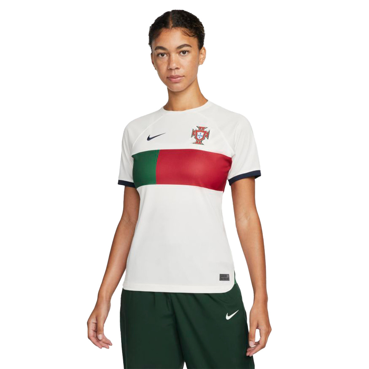 Camiseta Portugal Segunda Equipación Stadium 2022 Mujer Sail-Obsidian Fútbol Emotion