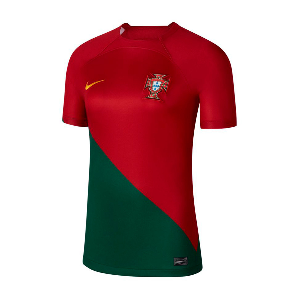 El otro día Los Alpes Paleto Camiseta Nike Portugal Primera Equipación Stadium Mundial Qatar 2022 Mujer  Pepper Red-Gold Dart - Fútbol Emotion