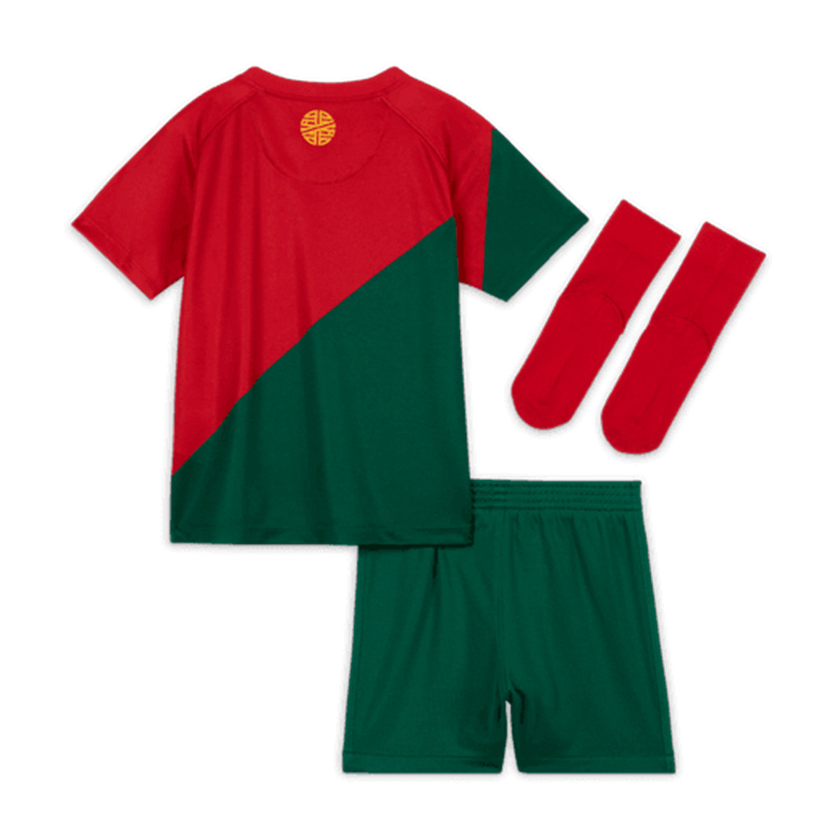 Rebelión clase Permanecer Conjunto Nike Portugal Primera Equipación Stadium Mundial Qatar 2022 Bebé  Pepper Red-Gorge Green-Gold Dart - Fútbol Emotion