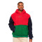Sudadera Metal Signature Block Teddy Red-Green-Navy