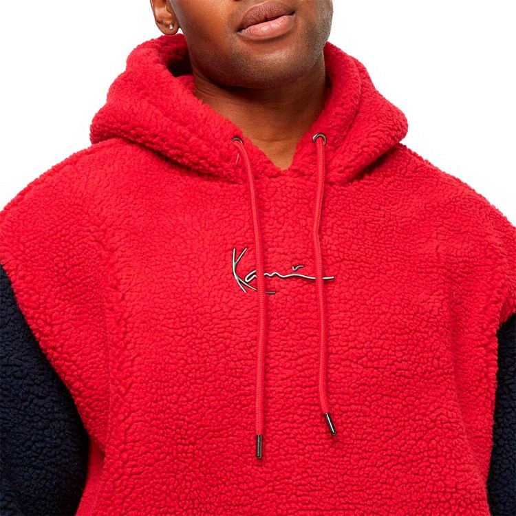 sudadera-karl-kani-metal-signature-block-teddy-red-green-navy-2