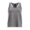 Camiseta Knockout Mesh BackTank Mujer Jet Gray Light Heather-Black-Black