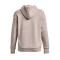 Sudadera Essential Fleece Hoodie Mujer Ghost Gray Light Heather-White