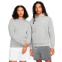 Sportswear Club Hoodie-Siva Heather-Mat Srebrno-Bijela