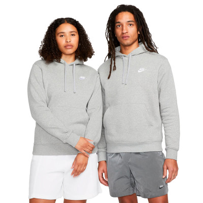 Nike Sportswear Club Hoodie Grey Heather-Matte Silver-White - Fútbol Emotion