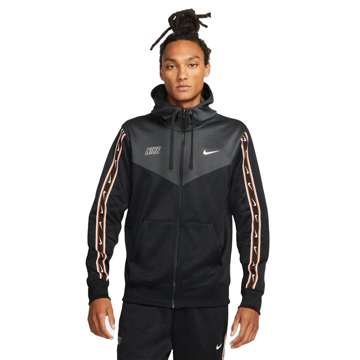 Chaqueta Nike Sportswear Repeat Black-Dark Grey-White Fútbol