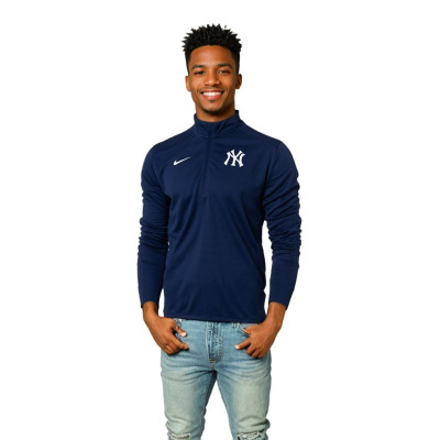 Sweat Team Agility Logo Pacer Half Zip New York Yankees