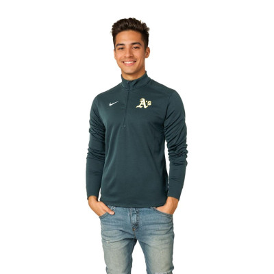 Sweat Team Agility Logo Pacer Half Zip Oakland Athletics