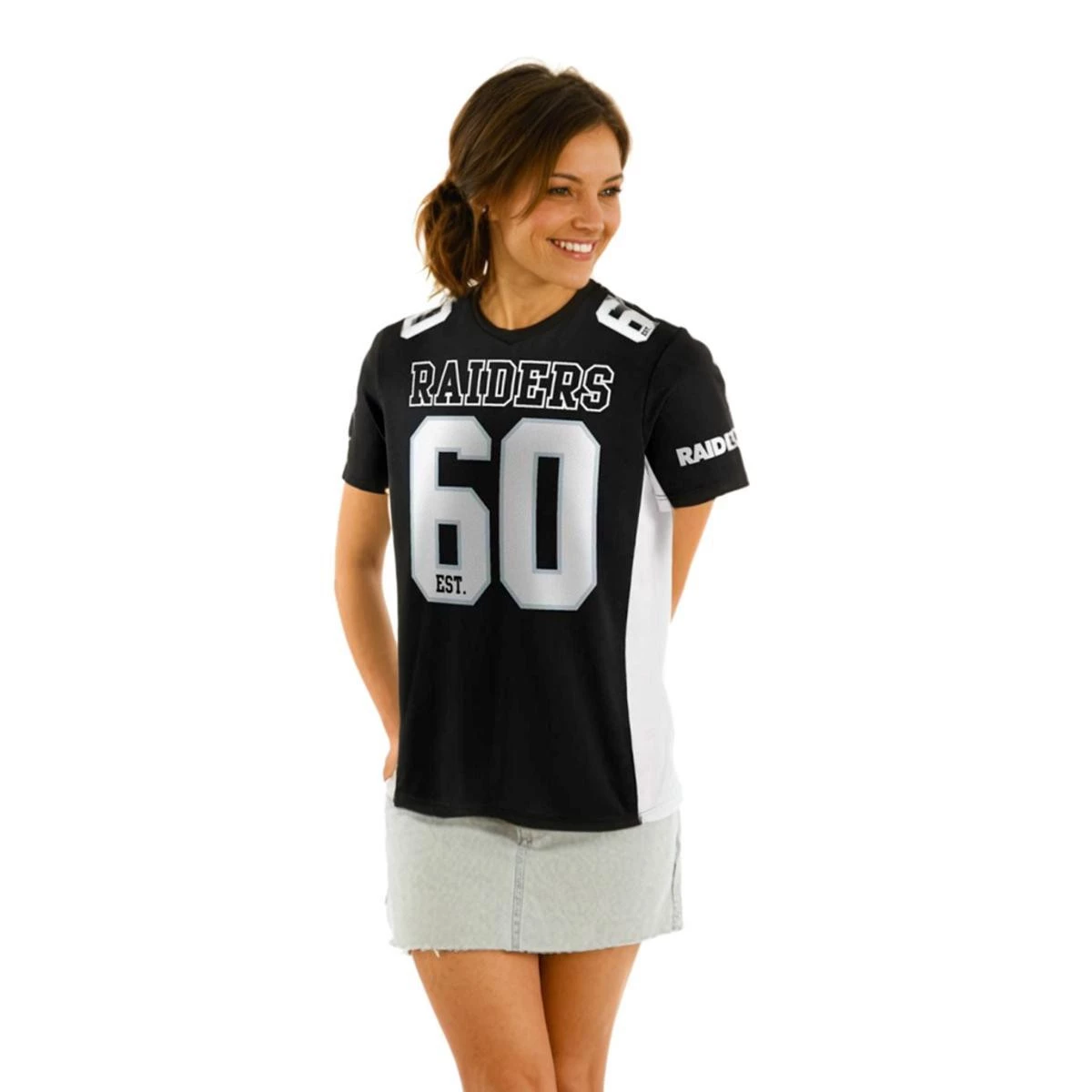 Jersey Fanatics Ss Franchise Fashion Top Las Vegas Raiders Black White Futbol Emotion