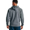 Chaqueta UA Rival Fleece Full-zip Hoodie Pitch Gray Light Heather-Onyx White
