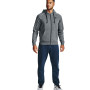 UA Rival Fleece Full-zip Hoodie-Pitch Grey Light Heather-Onyx Wit