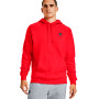 UA Rival Fleece Hoodie-Red-Onyx White