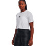 UA Branded Logo Crop Mujer Biało-Biały