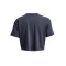 Camiseta UA Branded Logo Crop Mujer Downpour Gray-White