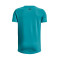 Camiseta UA Sportstyle Left Chest Niño Glacier Blue-Black-Black
