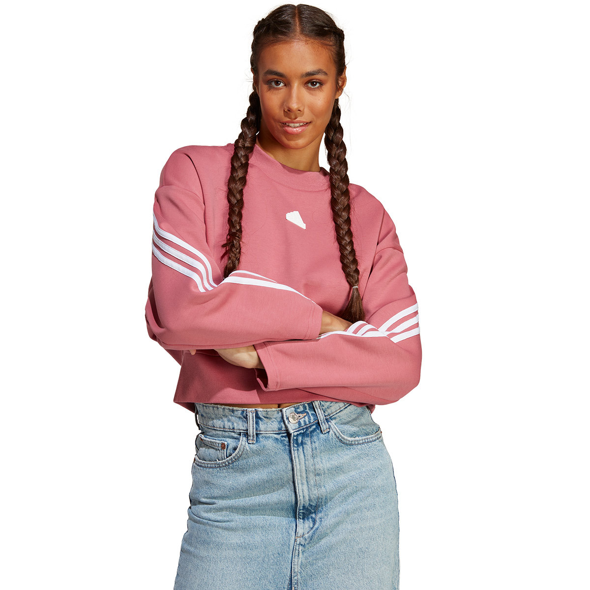 Sudadera Future 3 Stripes Mujer Pink Strata - Emotion