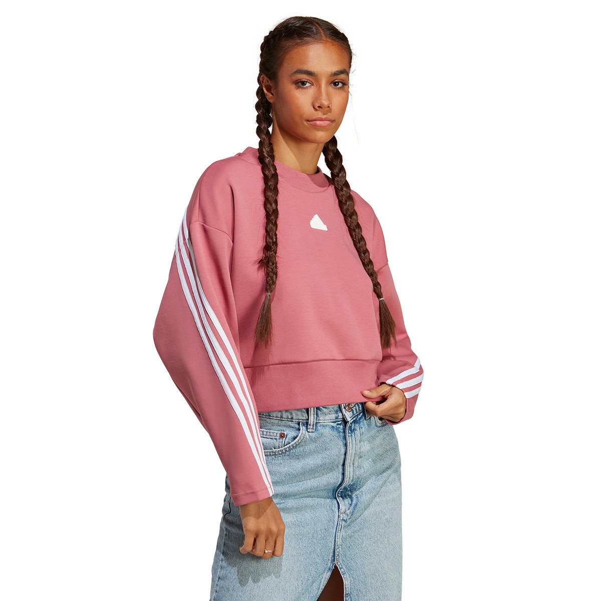 Sweatshirt adidas Women Future Icons 3 Stripes Pink Strata - Fútbol Emotion