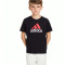 Camiseta Essentials Big Logo Niño Black-Better Scarlet-White