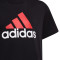 Camiseta Essentials Big Logo Niño Black-Better Scarlet-White