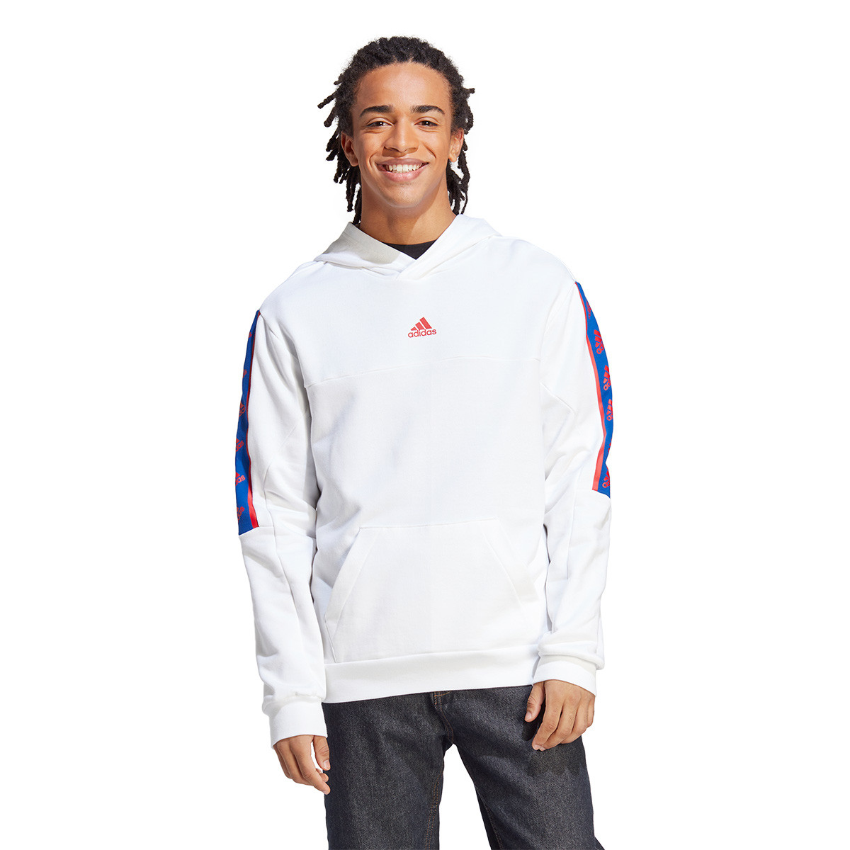 Sudadera adidas Essentials Logo White - Fútbol Emotion