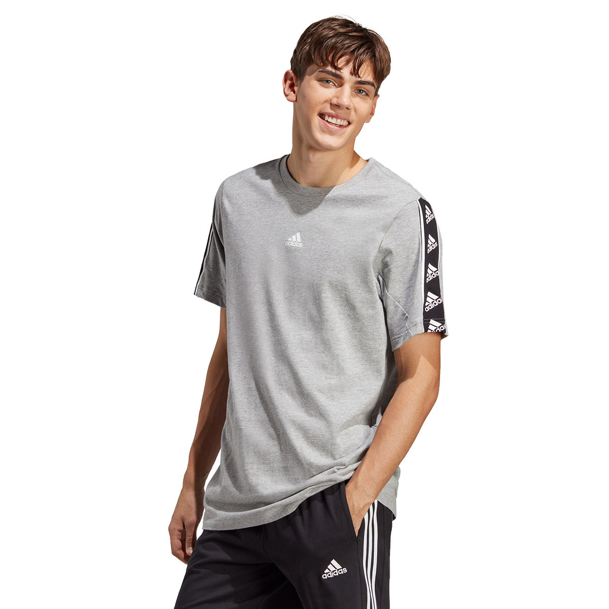 Ganar Crítico Persistencia Camiseta adidas Essentials Big Logo Medium Grey Heather - Fútbol Emotion