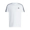Camiseta Essentials 3 Stripes White-Black