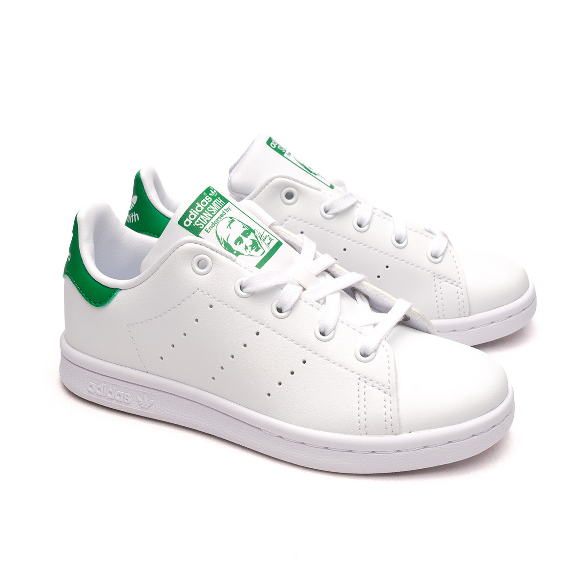 Zapatilla adidas Stan Smith Niño White-White-Green Emotion