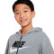 Chaqueta Sportswear Club + Niño Carbon Heather-White-Black