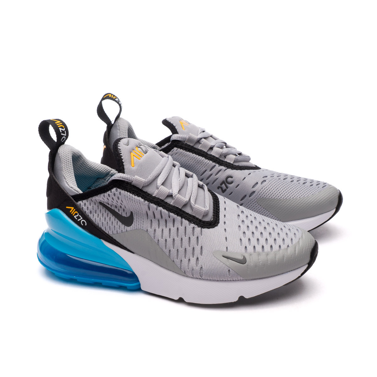 Zapatilla Nike Air Max 270 Niño Smoke Grey-Iron Grey-Laser Orange-Baltic Blue Fútbol