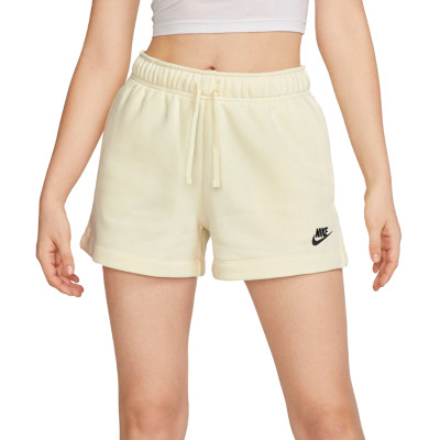 Pantalón corto Nike Sportswear Fleece Mujer Coconut Milk-Black - Fútbol Emotion