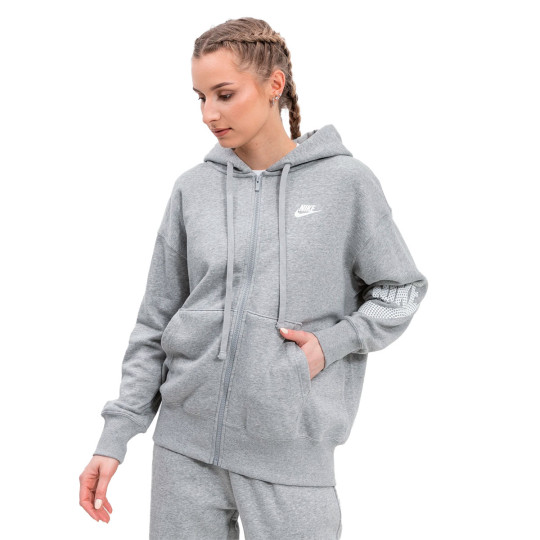 Pasivo Abandonado Vuelo Chaqueta Nike Sportswear Fleece Mujer Grey Heather - Fútbol Emotion