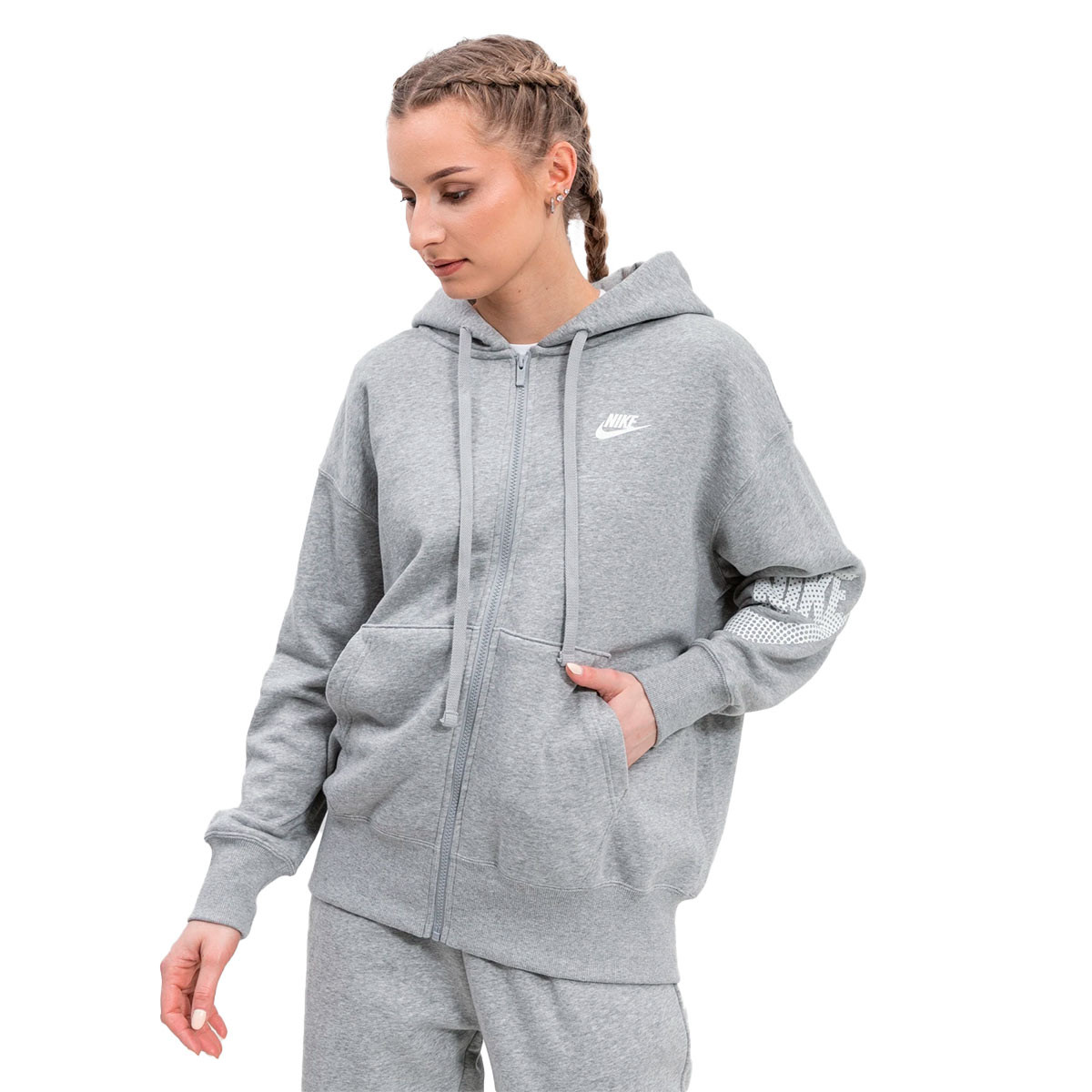 Chaqueta Fleece Mujer Heather - Fútbol