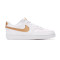 Zapatilla Court Vision Low Next Nature Mujer White-Mtlc Gold-White