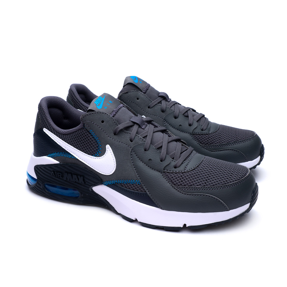 Zapatilla Nike Max Excee Iron Grey-White-Photo Blue-Obsidian - Fútbol Emotion