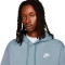 Sudadera Sportswear Club Hoodie Ashen Slate-Ashen Slate-White